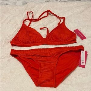 Xhilaration Vibrant Red Bikini Set